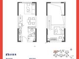 岩峰欢乐颂星悦_1室2厅1卫 建面41平米