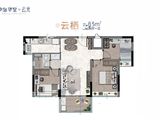 卓越华堂云光_3室2厅1卫 建面83平米