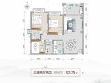 五指山云麓_3室2厅2卫 建面101平米