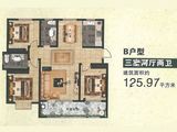 上海新城_3室2厅2卫 建面125平米