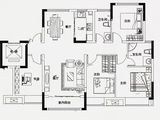 中健锦绣峨山生活广场_4室2厅2卫 建面125平米