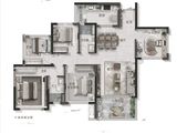 达智高地臻岄幸福花园_4室3厅2卫 建面117平米